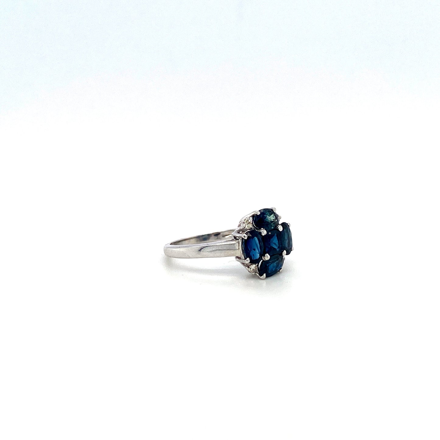 Sapphire and Diamond Ring in 14K White Gold - KGR 14934