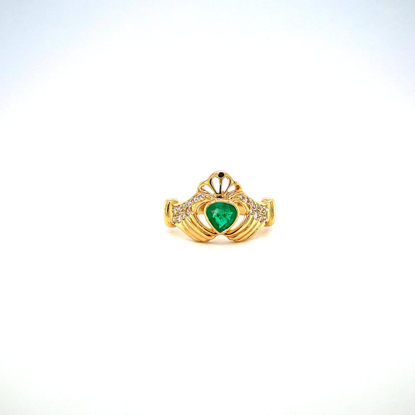 Emerald and Diamond Ring in 14K Yellow Gold - KGR 15462
