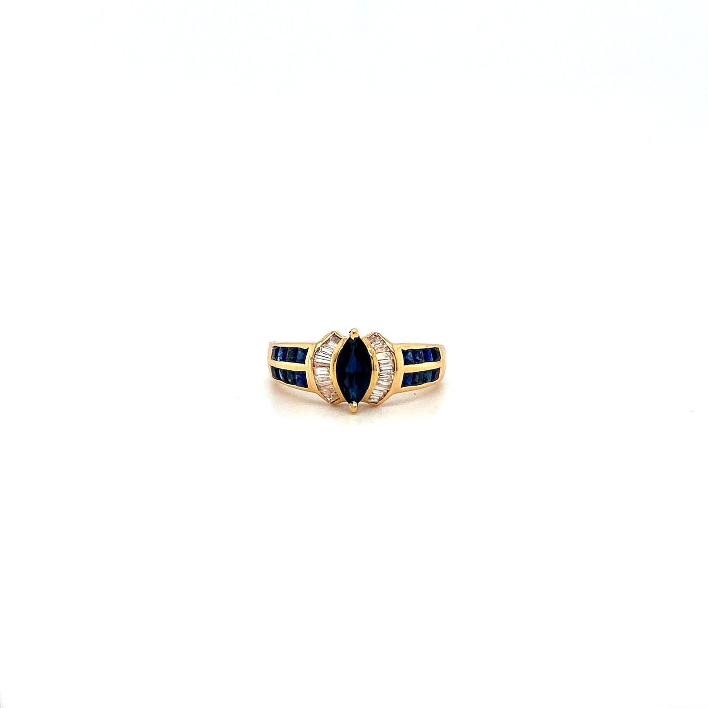 Sapphire and Diamond Ring in 14K Yellow Gold - KGR 15799