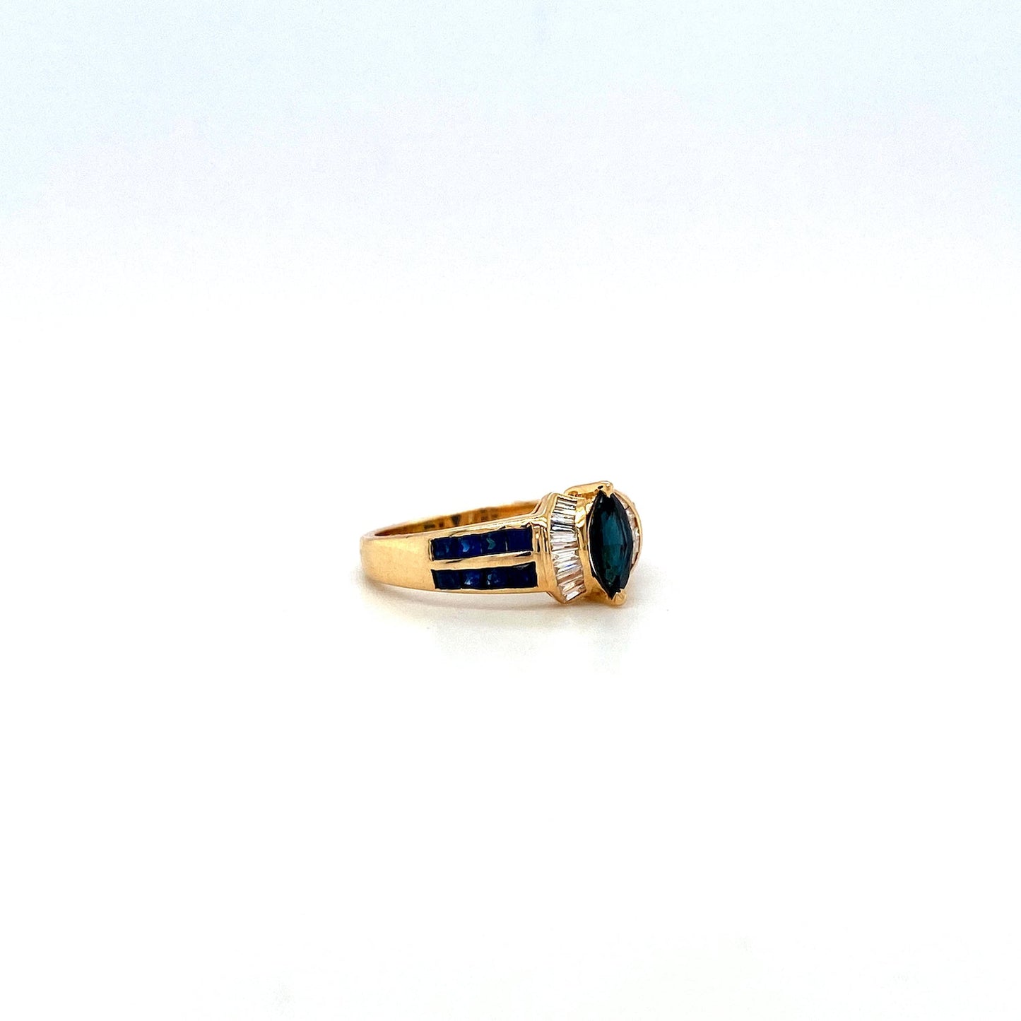 Sapphire and Diamond Ring in 14K Yellow Gold - KGR 15799