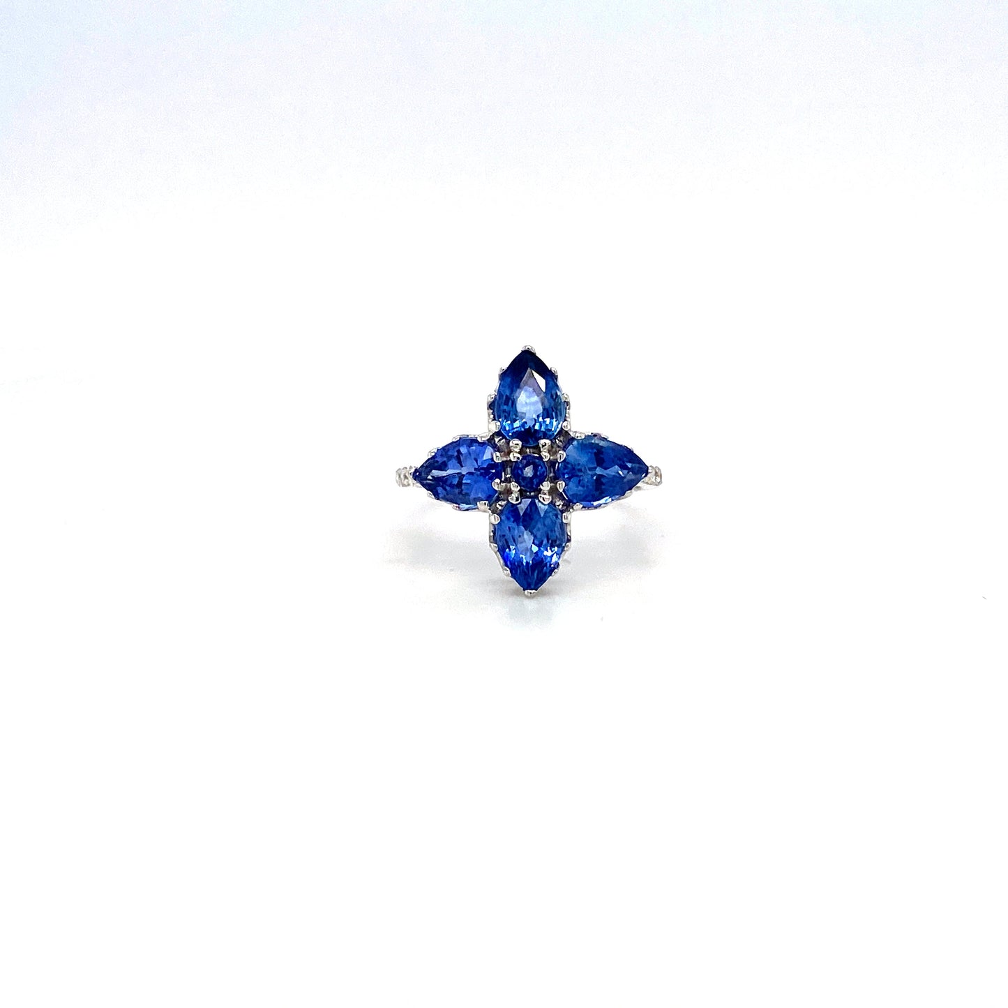 Sapphire and Diamond Ring in 14K White Gold - KGR 16079