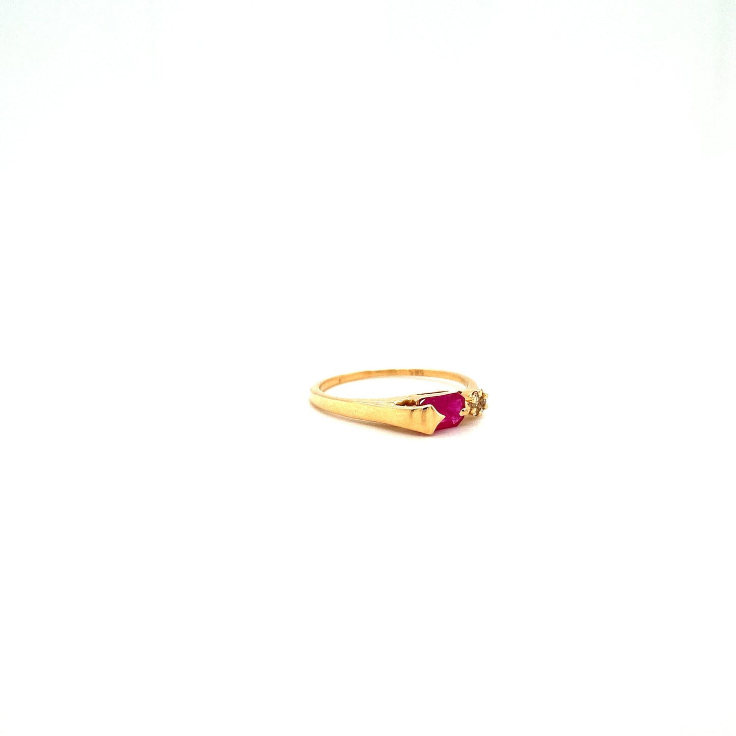 Ruby and Diamond Ring in 14K Yellow Gold - KGR 16806
