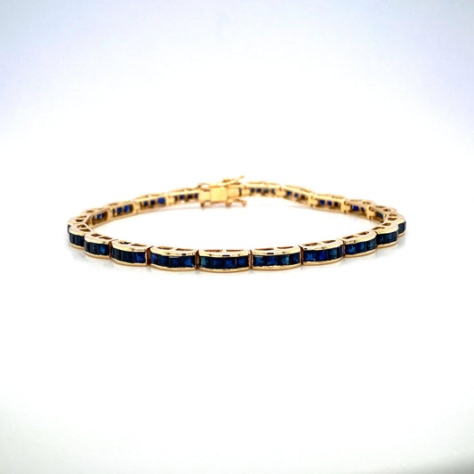 Sapphire Bracelet in 14K Yellow Gold - KGD 41539