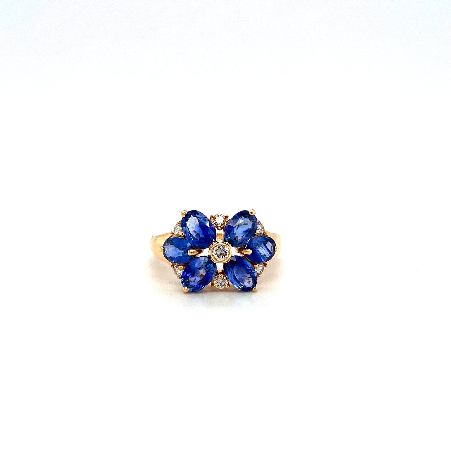 Sapphire and Diamond Ring in 18K Yellow Gold - KGR 11636