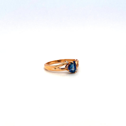 Sapphire and Diamond Ring in 18K Yellow Gold - KGR 13940